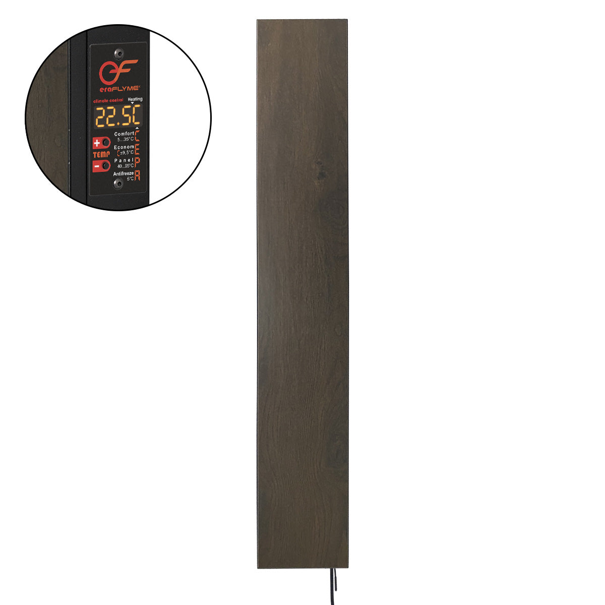 Ceramic heating panel 420W with thermostat white wood
