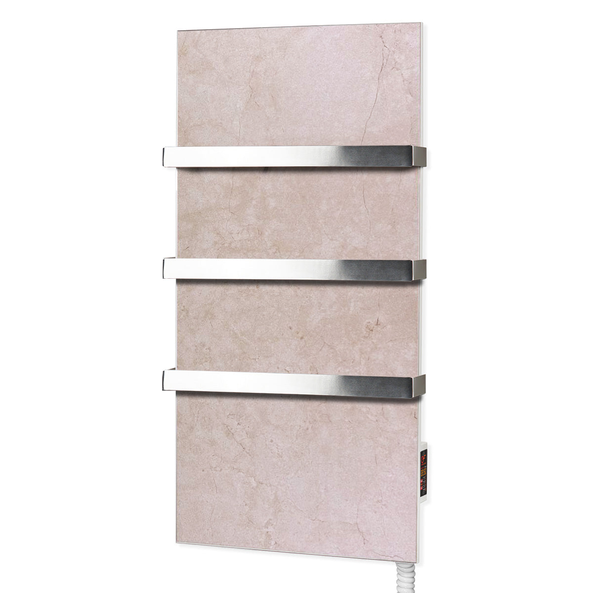 Energy efficient heater with heated towel rail 600W and thermostat white