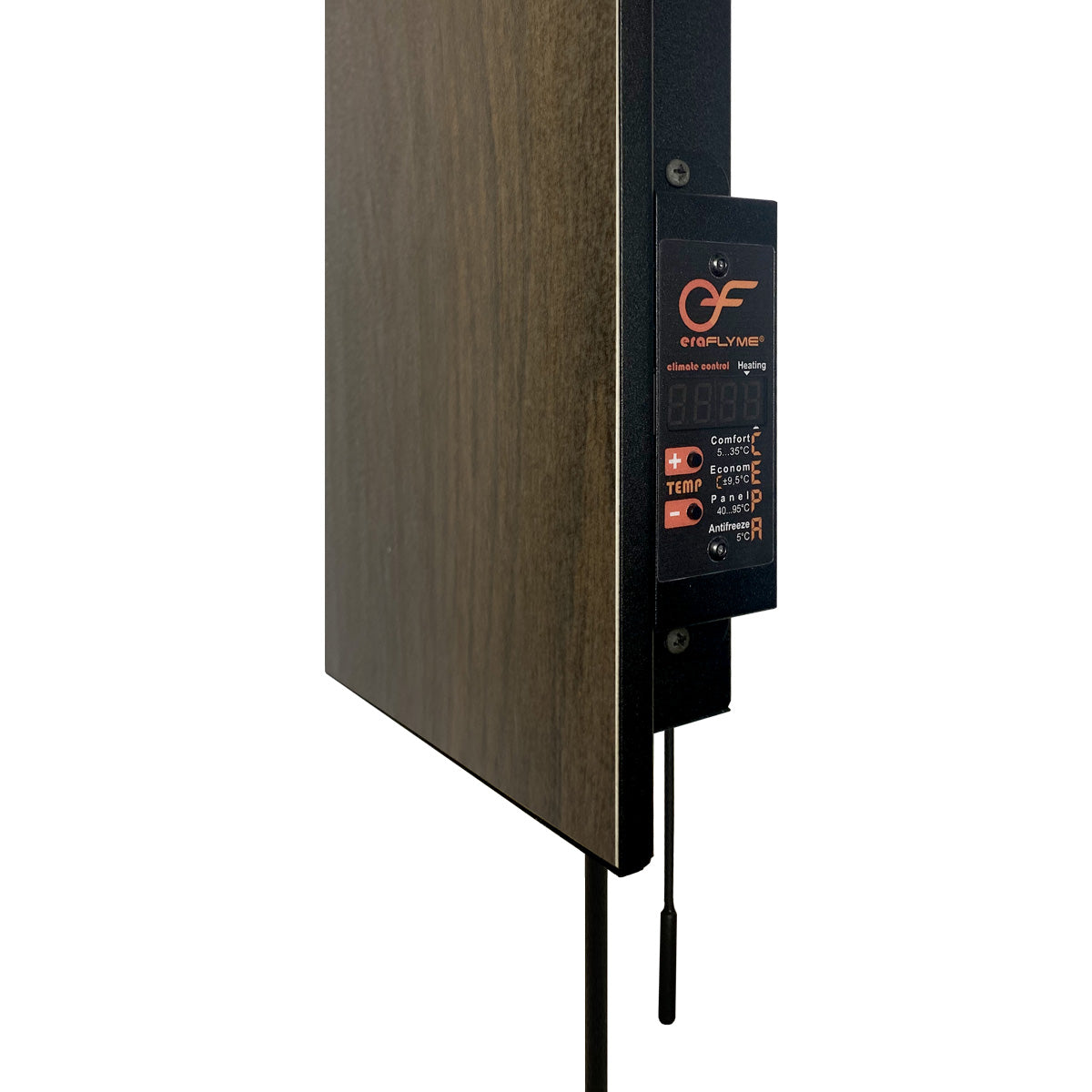 Ceramic heating panel 420W with thermostat white wood