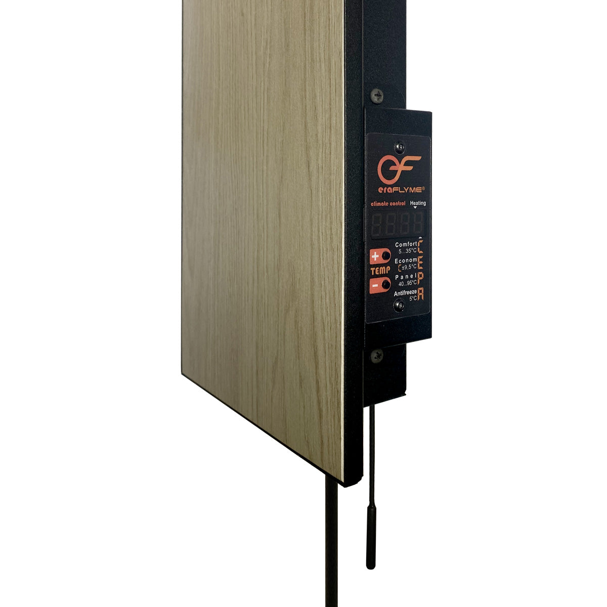 Ceramic heating panel 420W with thermostat white wood