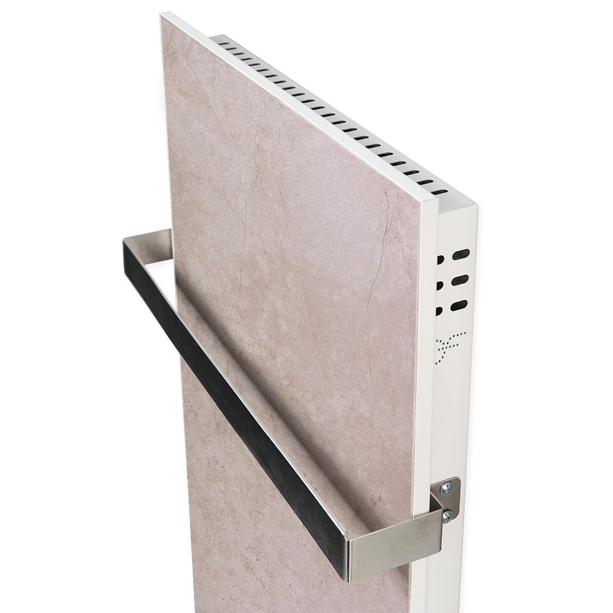 Ceramic infrared heated towel rail 600W with thermostat white