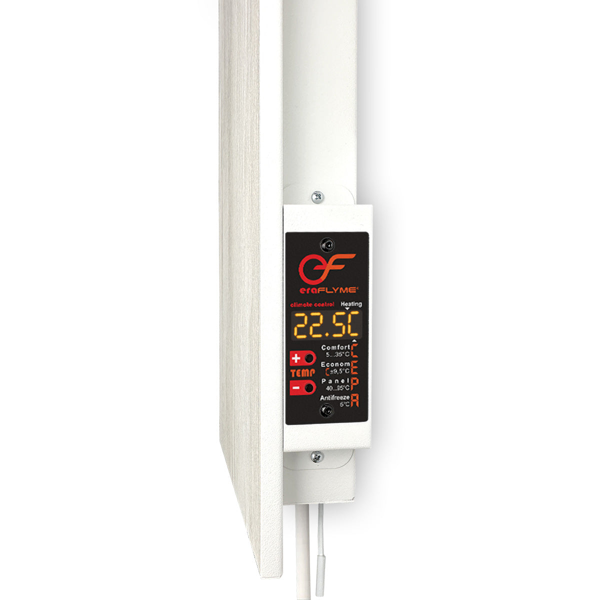 Ceramic heating panel 420W with thermostat white wood