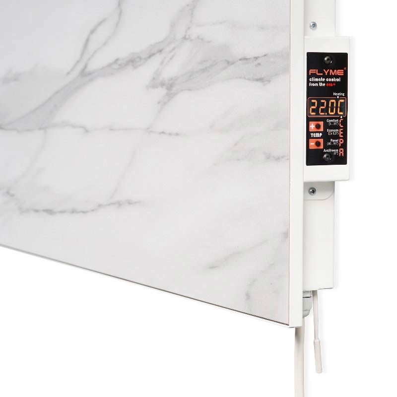 Ceramic infrared heated towel rail 600W with thermostat white