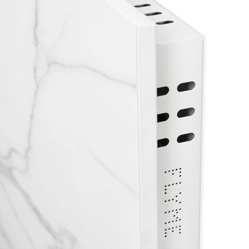 Ceramic infrared heated towel rail 600W with thermostat white