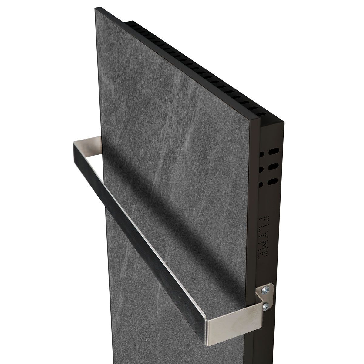 Ceramic infrared heated towel rail 600W with thermostat white