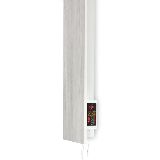 Electric heating panel 420W with thermostat white wood