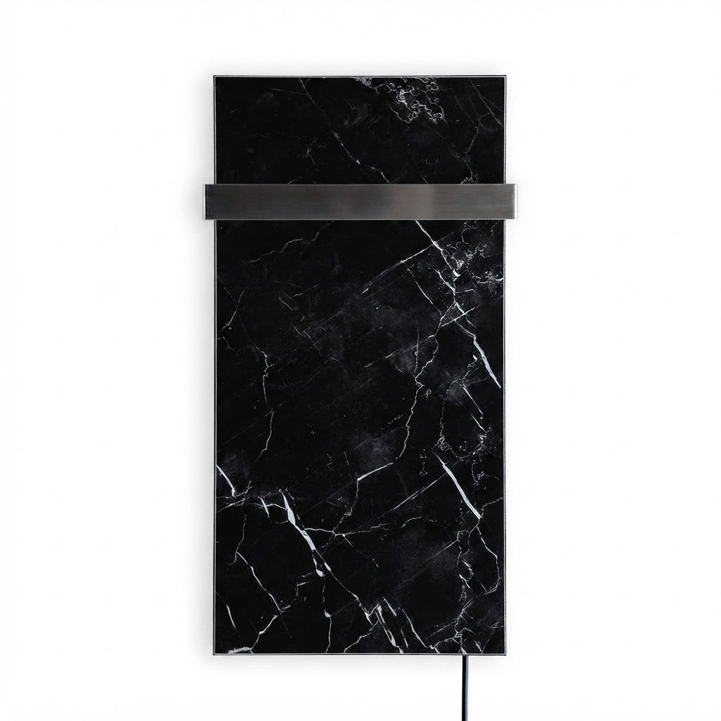 KAMIN KTR-500 W— Ceramic Infrared Panel with Integrated Towel Rail Holder WiFi App control