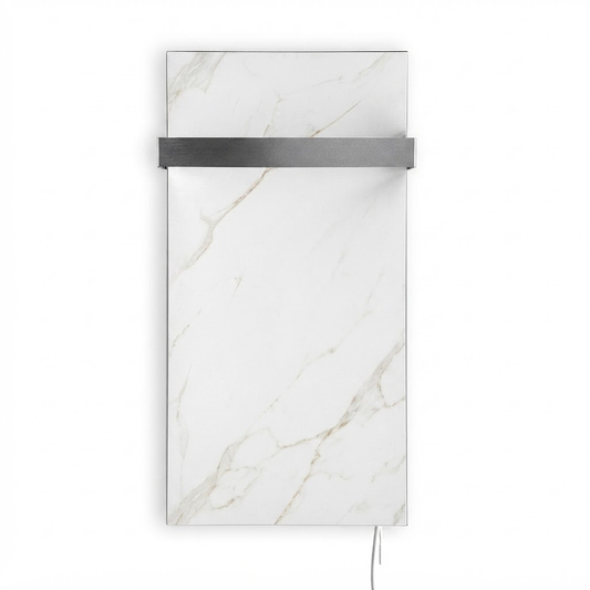KAMIN KTR-500 W— Ceramic Infrared Panel with Integrated Towel Rail Holder WiFi App control