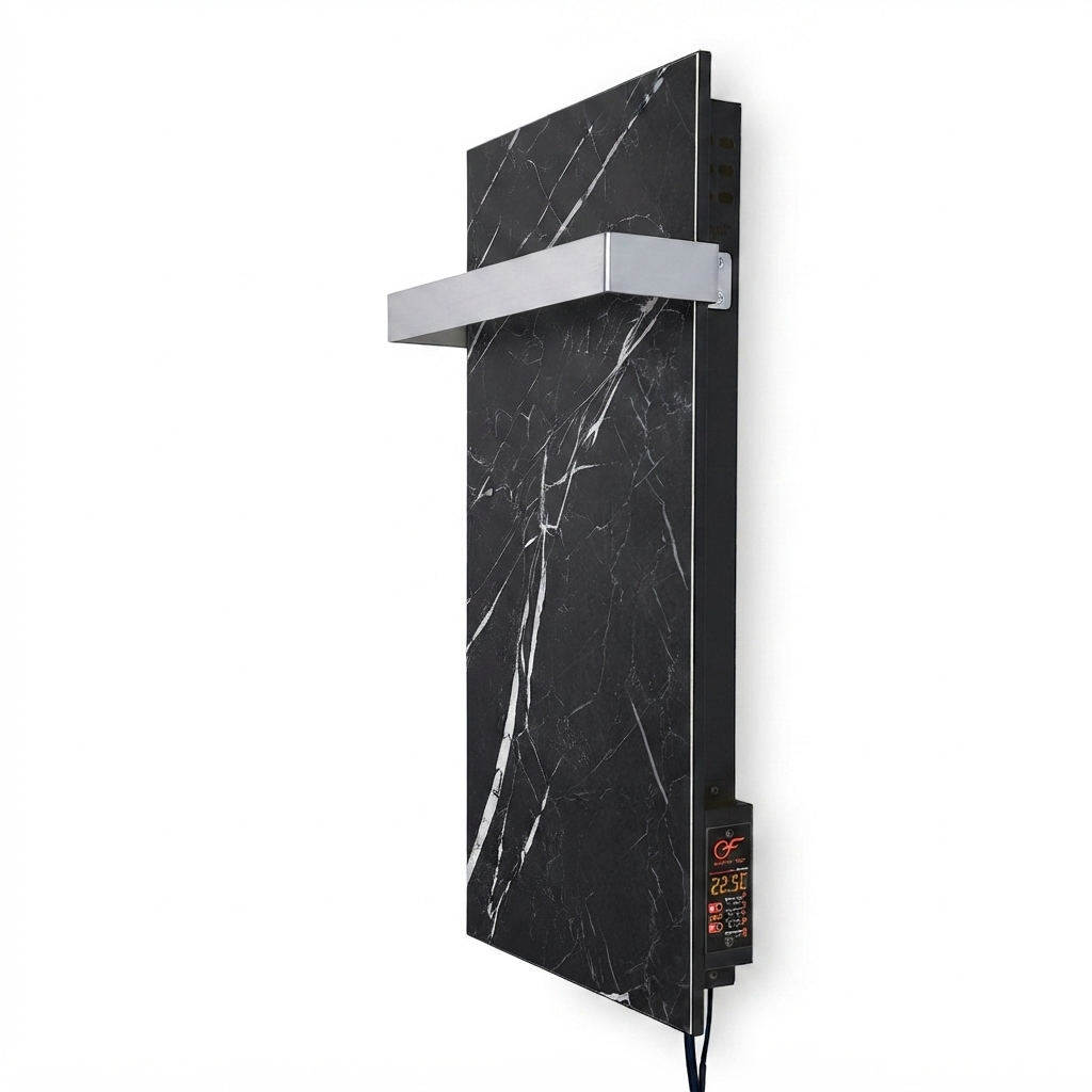 KAMIN KTR-300 — Ceramic Infrared Panel with Integrated Towel Rail Holder WIFI App control