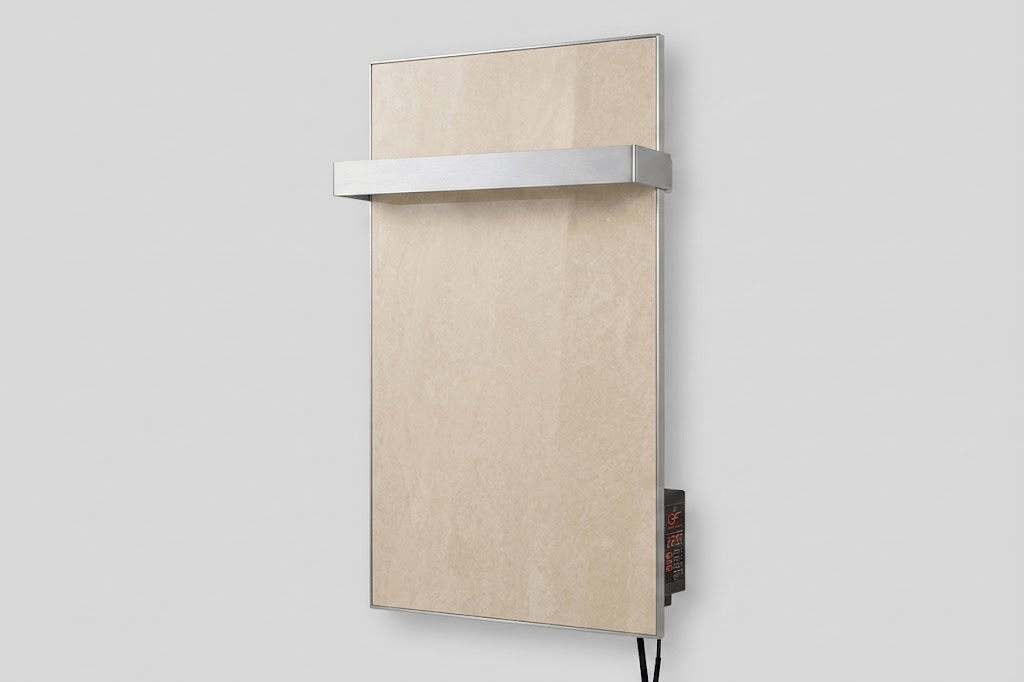 KAMIN KTR-500 W— Ceramic Infrared Panel with Integrated Towel Rail Holder WiFi App control