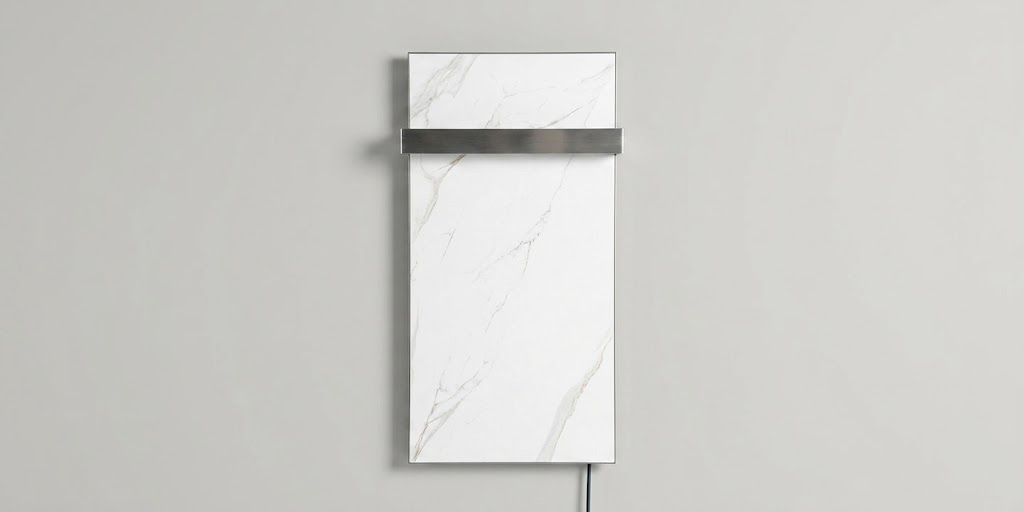 KAMIN KTR-300 — Ceramic Infrared Panel with Integrated Towel Rail Holder WIFI App control