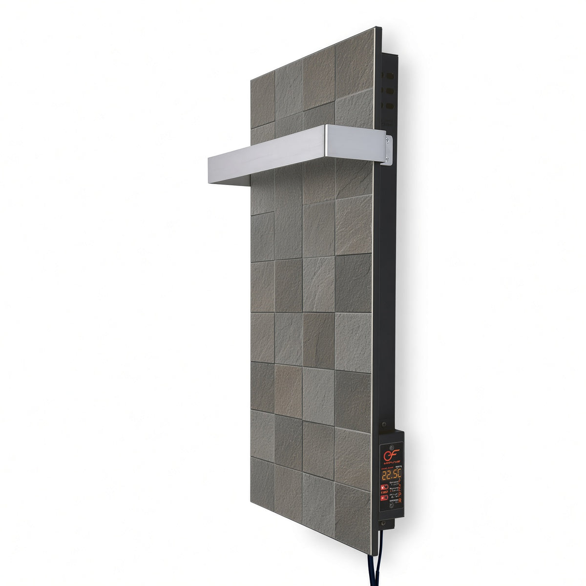 KAMIN KTR-500 W— Ceramic Infrared Panel with Integrated Towel Rail Holder WiFi App control
