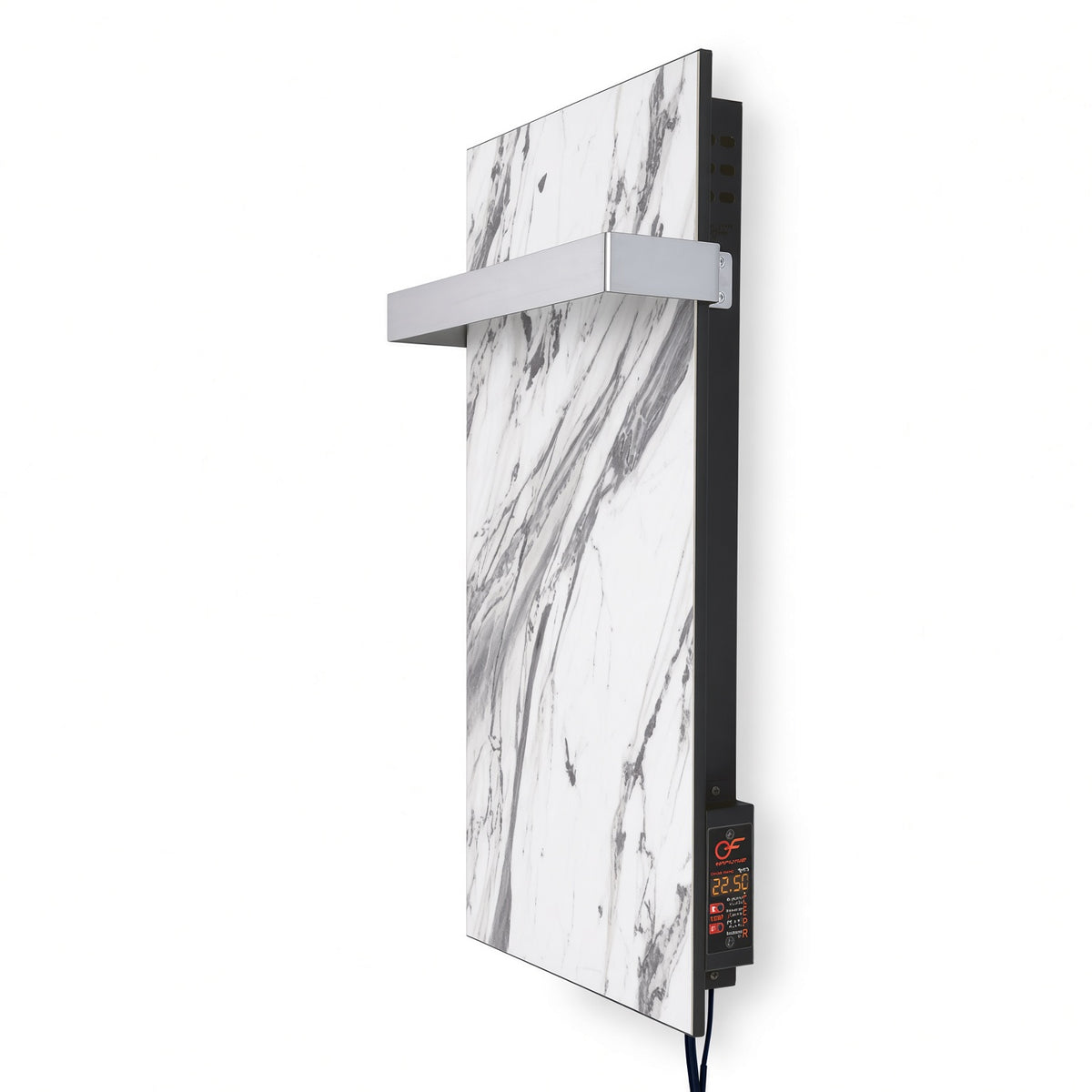 KAMIN KTR-500 W— Ceramic Infrared Panel with Integrated Towel Rail Holder WiFi App control